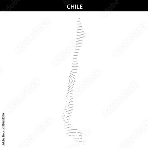 Unique artistic representation of Chile's geographical outline