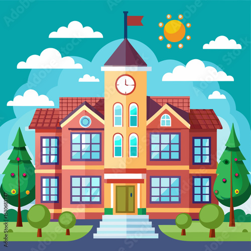 School building icon 