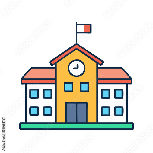 School building icon 