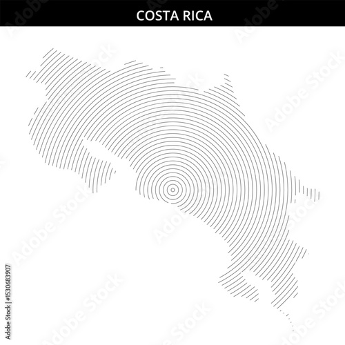 Geometric art representation of Costa Rica's topography