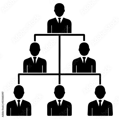 Silhouette of a hierarchical team structure