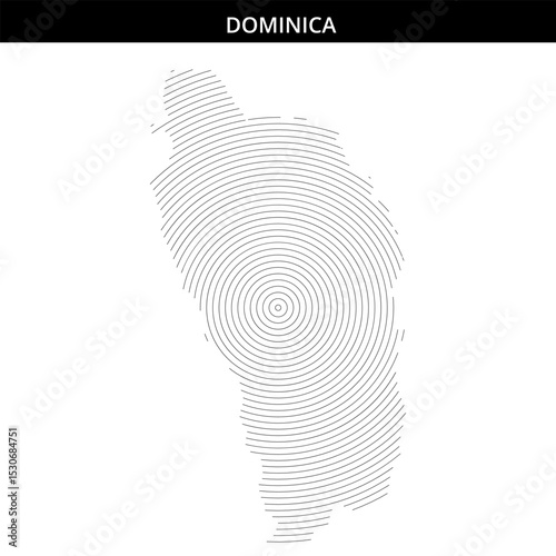 Outline of dominican republic with fingerprint design elements