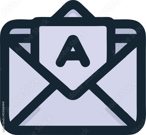 Minimal Envelope Icon – Transparent eps