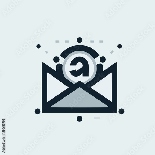 Flat Transparent Icon of Envelope Mail