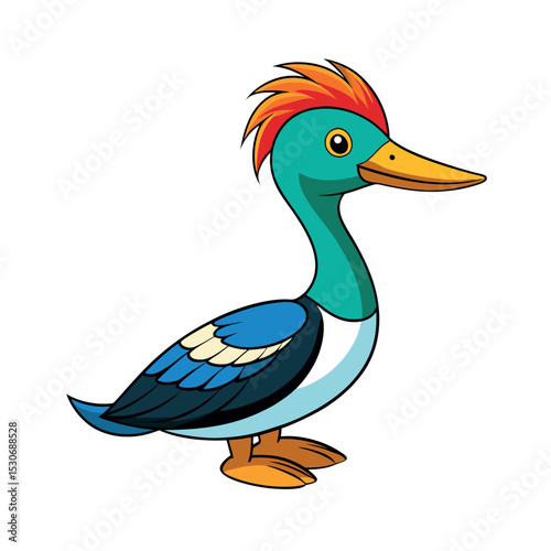 Junin Grebe Illustration for Nature Graphics