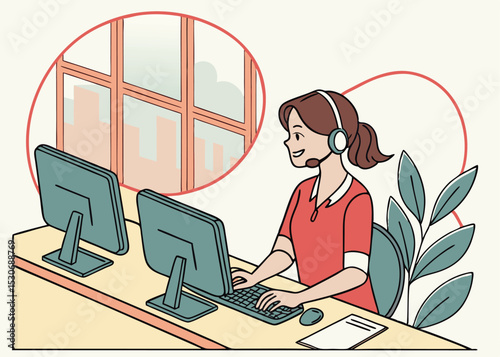 business woman at work