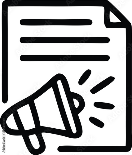 Press Release with Megaphone Icon