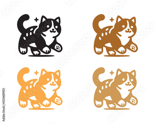 Cat icon set cat animal cartoon icon set