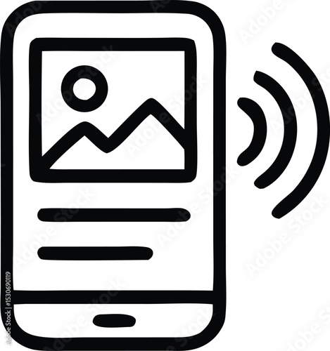 Mobile News Notification Icon