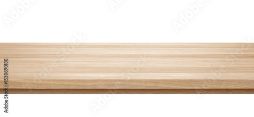 Polished light wood surface with visible grain and transparent background, ideal for product displays, mockups, or food photography..