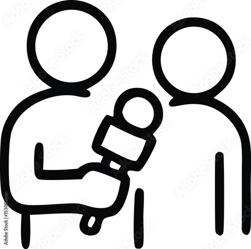 Interview with Microphone Icon