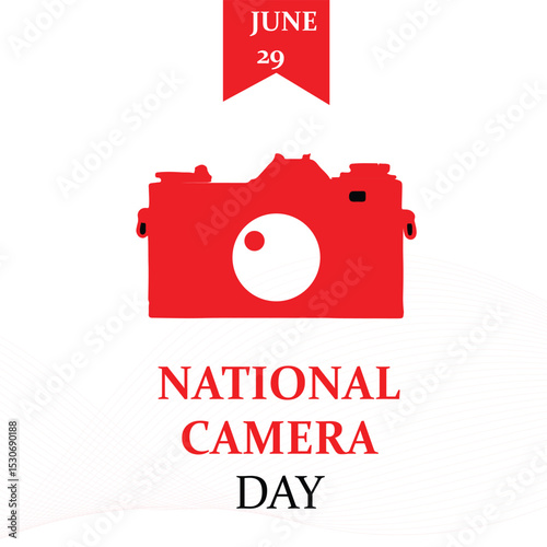 Red Camera Illustration for National Camera Day