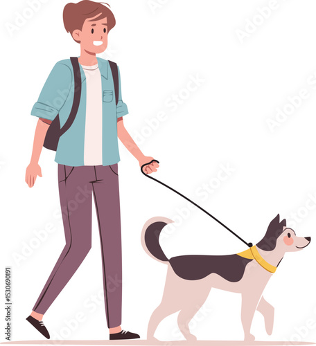 boy and dog
