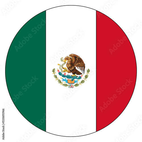 Flag of Mexico circle
