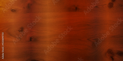 "High Gloss Lacquered Wood Panels with Rich, Deep Brown Tones and Polished Reflective Surfaces, Accentuating the Natural Grain and Creating a Luxurious, Retro-Inspired Background"
