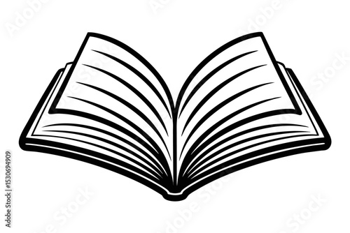 Open book held in hands illustration pages visible isolated on transparent background