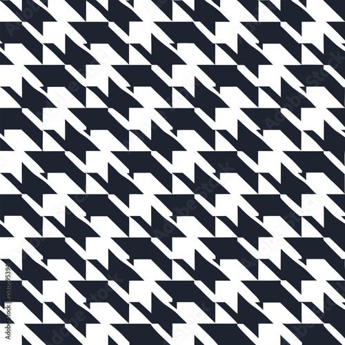 Houndstooth pattern design element for textile and fashion