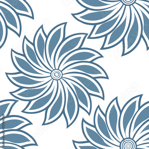 Floral pattern design for textile and wallpaper use