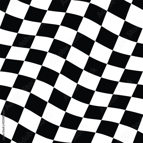 Wavy checkered pattern for backgrounds and design elements