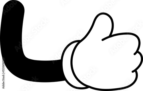 Cartoon Hand Gesture Illustration Vector