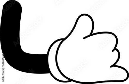 Cartoon Hand Gesture Illustration Vector