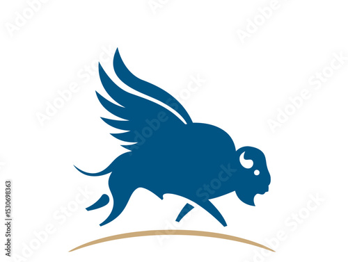 vector illustration of a blue dragon