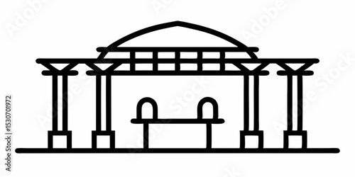 vector illustration of a pavilion