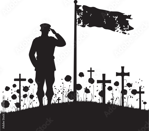 Grave Salute Soldier SVG | Patriotic Remembrance Cut File

