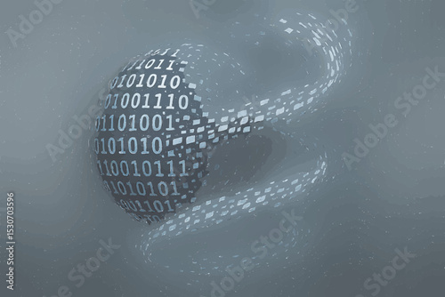 3D abstract design featuring a human brain hand and sphere elements in a tech inspired style