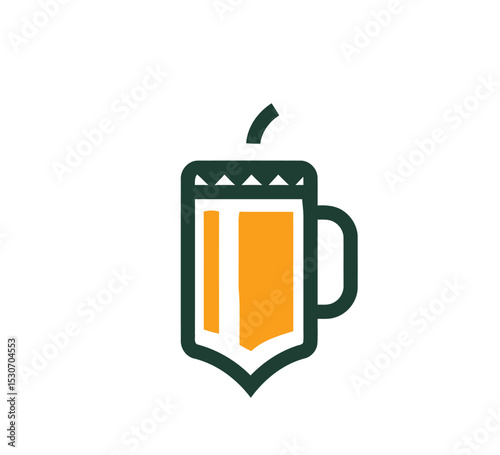 glass of beer on green background