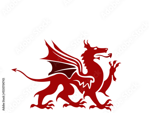 red dragon vector illustration