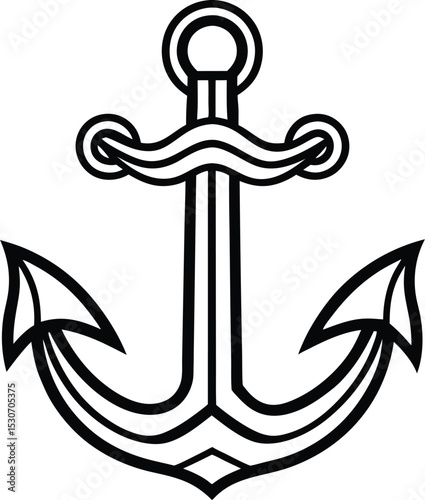 anchor on a white