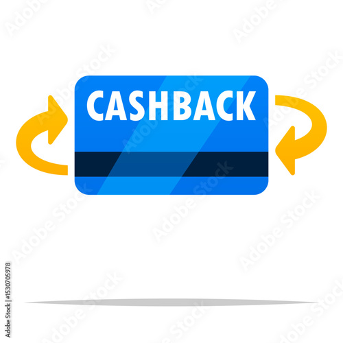 Cashback card vector isolated illustration