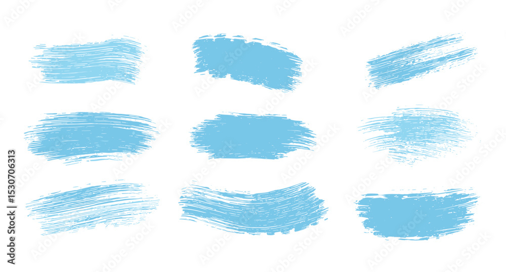Grungy winter background illustration, Christmas holiday season brushstroke set, light blue ink crayon squiggle collection, flat vintage kids banner design, sea texture grunge paint