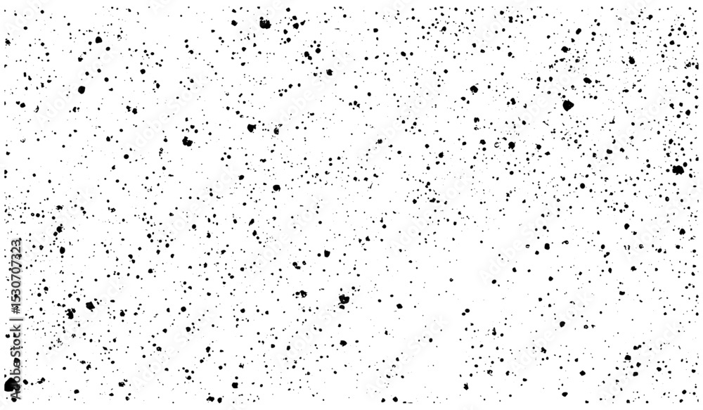 Vector illustration seamless white paper pattern, mottled texture, grain noise dust overlay, black speckle background, sandpaper rough texture, vintage eroded gritty grungy backdrop.