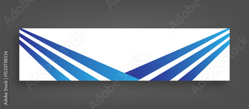 Abstract striped corporate linkedin banner template