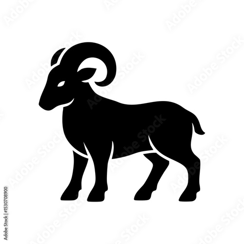 牡羊座のシルエットアイコン｜Aries Silhouette Icon