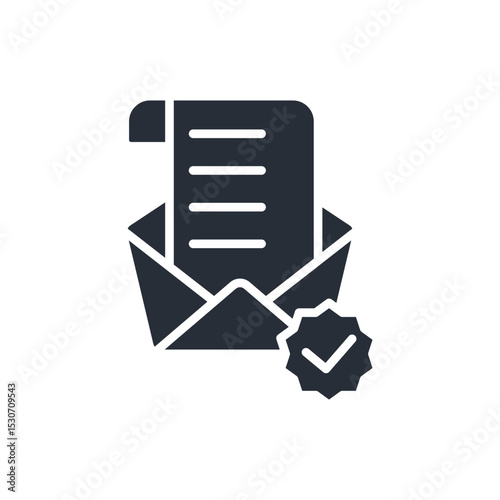 official letter icon. vector.Editable stroke.linear style sign for use web design,logo.Symbol illustration.