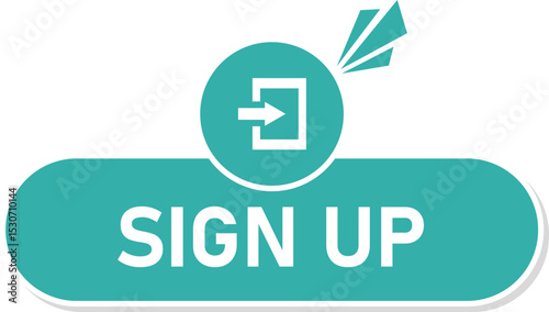 Flat "Sign Up" button with clean modern style, ideal for registration forms, newsletters, apps, and landing pages to boost conversions and grow your audience.
