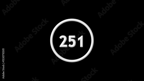 Countdown animation from one with alpha channel, countdown on the dark background countdown video
