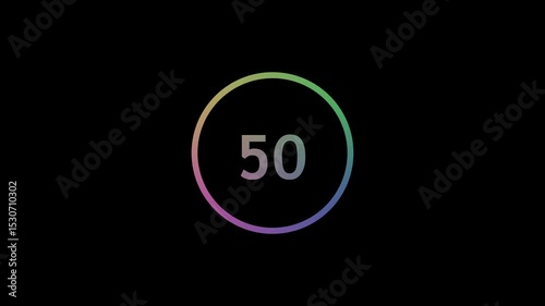 Countdown animation from one with alpha channel, countdown on the dark background countdown video