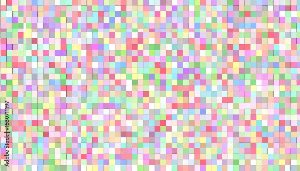 Fototapeta premium Full frame of 3D rendering multi colored pixelated rectangles