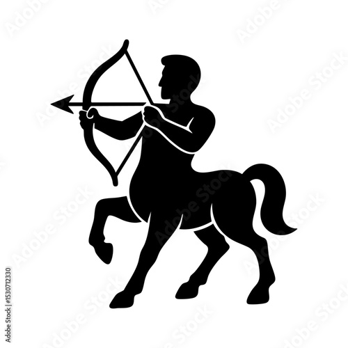 射手座のシルエットアイコン｜Sagittarius Silhouette Icon
