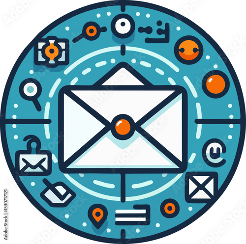 Modern Mail Symbol – Flat and Transparent