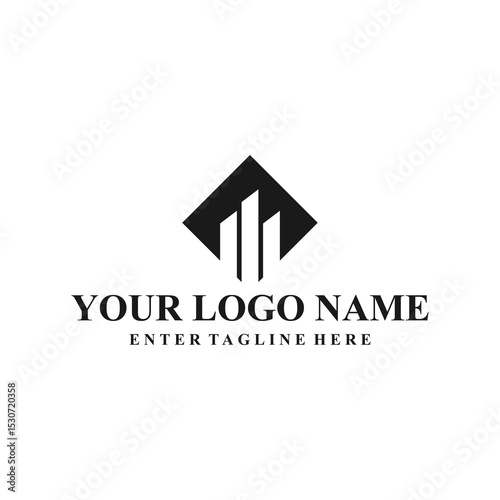 professional building logo, generic building, vector, emblem, symbol, icon, construction, building silhouette, contractor, company, corporate, icon, concept, abstract, illustration, bussines