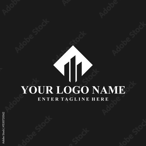 professional building logo, generic building, vector, emblem, symbol, icon, construction, building silhouette, contractor, company, corporate, icon, concept, abstract, illustration, bussines