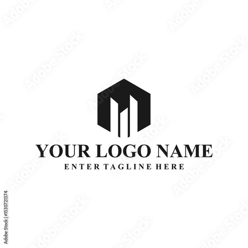 professional building logo, generic building, vector, emblem, symbol, icon, construction, building silhouette, contractor, company, corporate, icon, concept, abstract, illustration, bussines