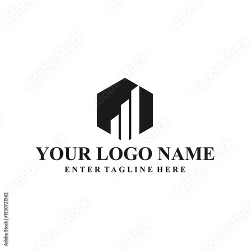 professional building logo, generic building, vector, emblem, symbol, icon, construction, building silhouette, contractor, company, corporate, icon, concept, abstract, illustration, bussines