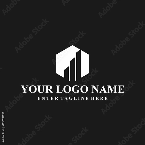 professional building logo, generic building, vector, emblem, symbol, icon, construction, building silhouette, contractor, company, corporate, icon, concept, abstract, illustration, bussines