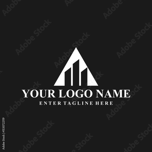 professional building logo, generic building, vector, emblem, symbol, icon, construction, building silhouette, contractor, company, corporate, icon, concept, abstract, illustration, bussines